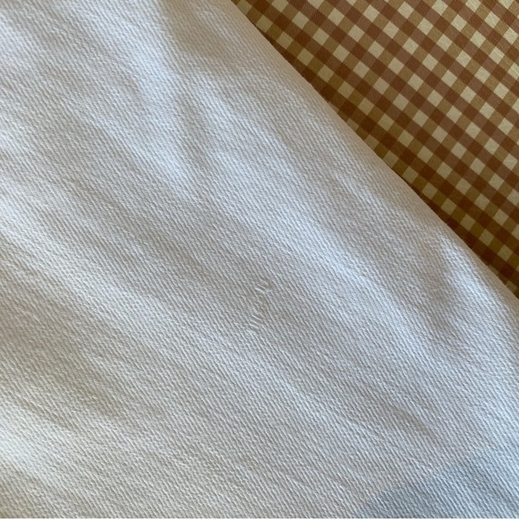 FRAME Le High Straight Blanc white jeans raw hem. Size 32 - Picture 14 of 16